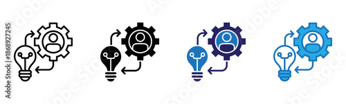 Skills Icon Multi Style Vector Illustration