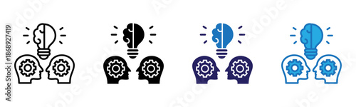 Mentor Icon Multi Style Vector Illustration