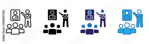 Hire Icon Multi Style Vector Illustration