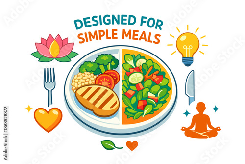 Balanced meal design for simple and healthy eating
