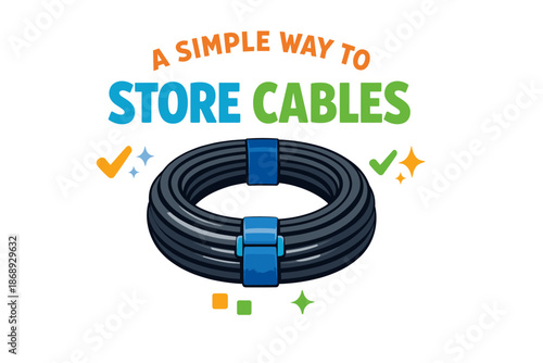 Easy cable storage solution: organize cords neatly and efficiently