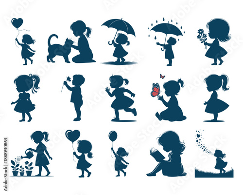 Cute Kid Little Girl SVG