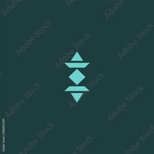 Geometric abstract totem logo symbolizing identity, culture, and power.
