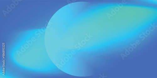 Abstract blue and green gradient background with soft glowing circles.