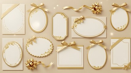 set of golden frames