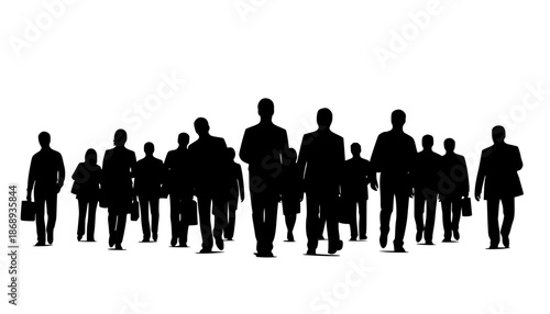 silhouette people go set
