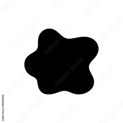 Abstract Organic Liquid Shape Blob Silhouette