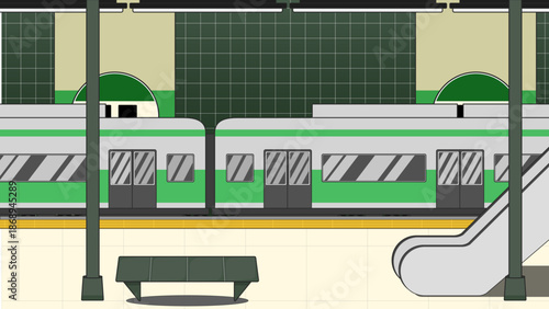 지하철역(교통+대중교통+탈 것)