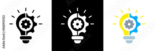 Innovation Icon Set Glyph vector Illustration 