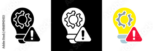 Disruption Icon Set Glyph vector Illustration 