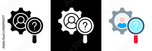Investigation Icon Set Glyph vector Illustration 