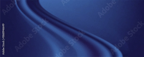 Navy blue silk satin. Silky shiny fabric. Dark luxury background with space for design. Banner. Wide. Long. Panoramic. Template. Empty. Flat lay, top view table.vector Eps10