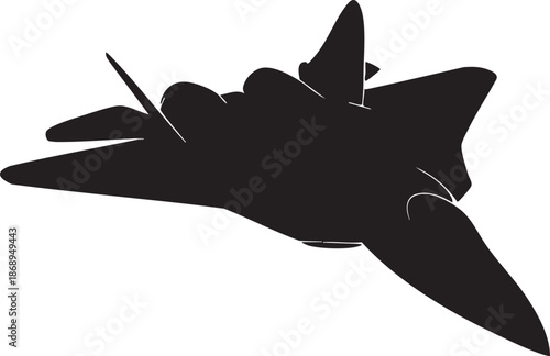 Sukhoi Su-57 Fifth Generation Stealth Fighter Jet Vector Illustration