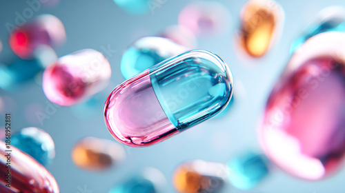 Wallpaper Mural きらめくカラフルなカプセル剤 Torontodigital.ca