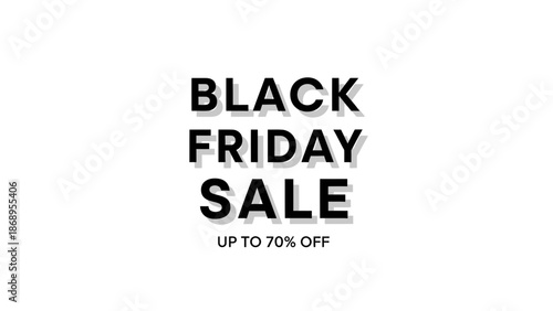 Elegant Black Friday promotion text on white background for marketing purposes