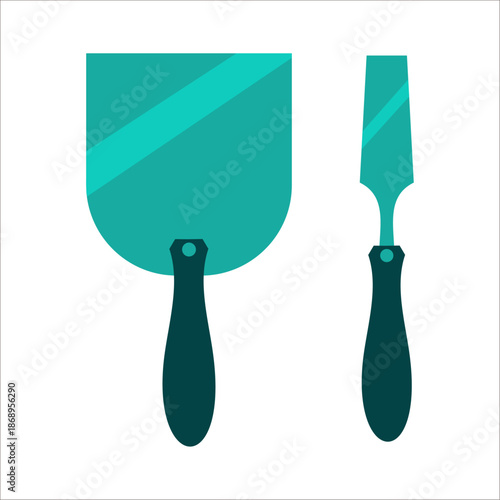 Putty Knife Paint Scraper Tool Vector Illustration
