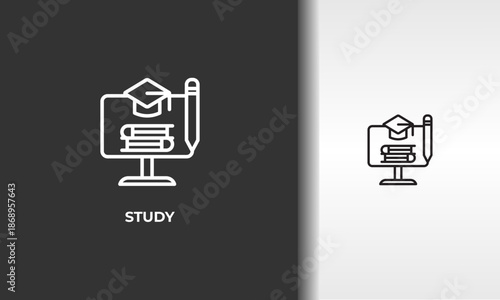 Study Vector, Icon Or Logo Sign Isolated Symbol Illustration