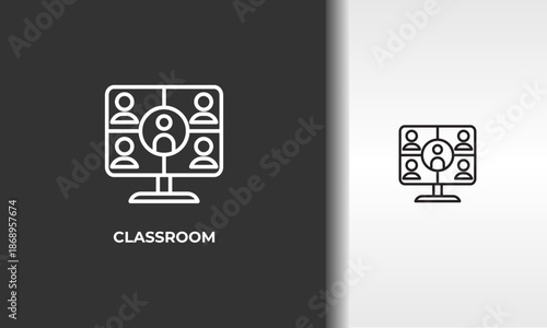 Classroom Vector, Icon Or Logo Sign Isolated Symbol Illustration