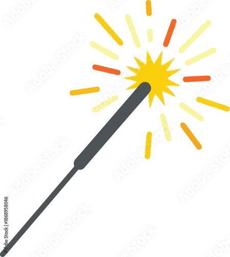 Sparkler Illustration Festive Light Display for Celebrations and Joyous Occasions