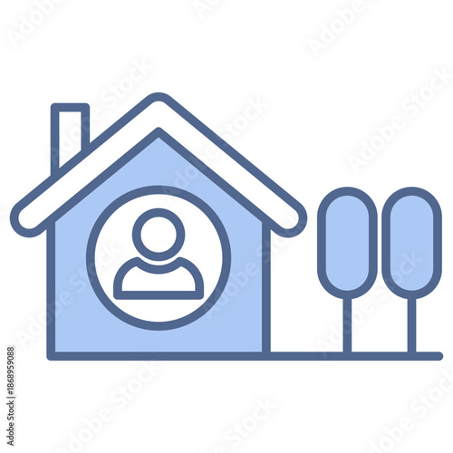 housing blue style icon