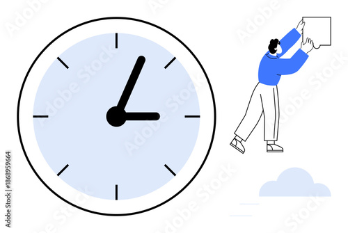 Time management concept. Clock emphasizing organization and efficient task handling. Time management improving productivity, focus, and goal accomplishment. For business, planning, personal growth