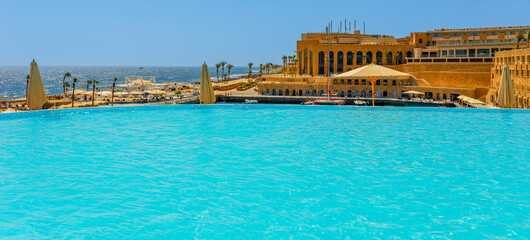 Keuken achterwand Turquoise Beautiful views of the sunny coastline of Sahl Hasheesh, Hurghada, Egypt for background  © serhii