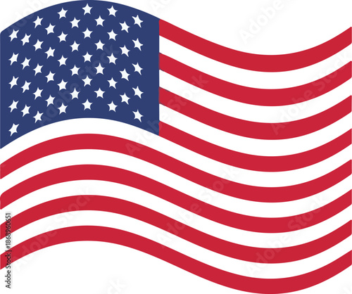 Stylized Representation of the American Flag A Symbol of the United States of America