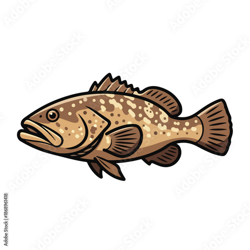 Vector illustration of a colorful tropical sea fish isolated on a white background for marine nature and aquarium art