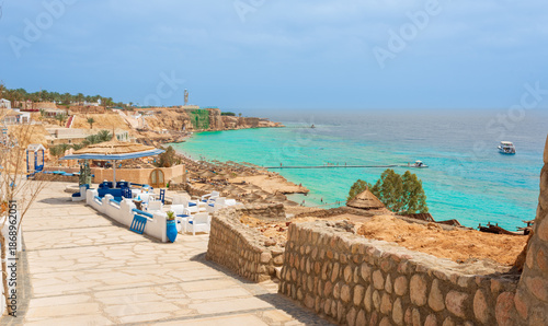 Vászonkép Beautiful view of Ras Um Sid Bay in Sharm El Sheikh, Egypt for background