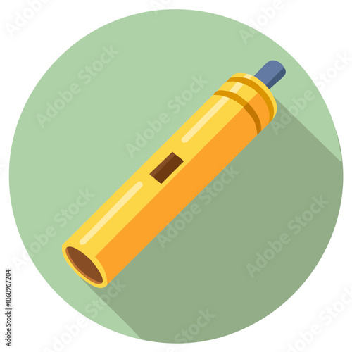 Stylized illustration of a vape pen in a green circle