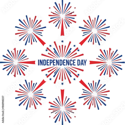 Festive Fireworks Display for Independence Day Celebrate with a Burst of Color and Joy