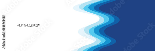 Minimalist blue wave background with layered flowing shapes, ideal for corporate presentations and web design.
