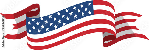American Flag Vector Illustration A Patriotic Symbol of the United States of America
