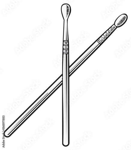 Artist's Painting Brushes Crossed Together for Creative Expression and Fine Art Creation