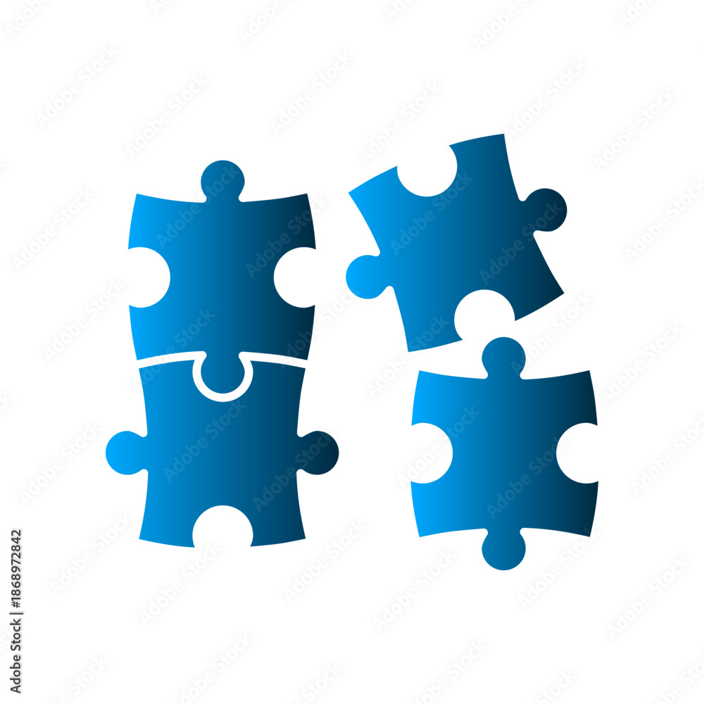 Fototapeta premium Puzzle icon design template