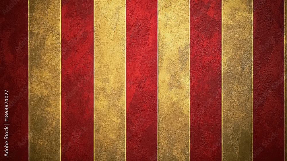 Obraz premium 赤と金の縦縞模様