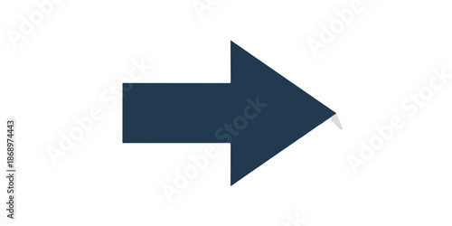 透明な背景にダークブルーのシンプルな右矢印アイコンが、ウェブサイトやアプリのナビゲーション、方向指示、進捗状況を示すデザイン要素として機能します。