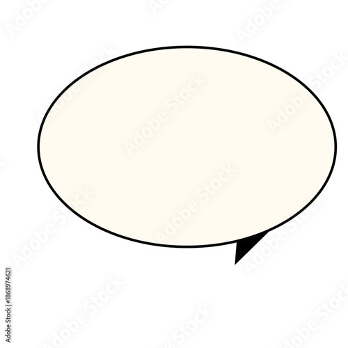 シンプルな黒枠の吹き出しイラスト