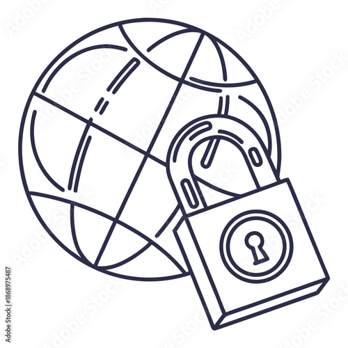 Content Copyright and Digital Rights Management Icon