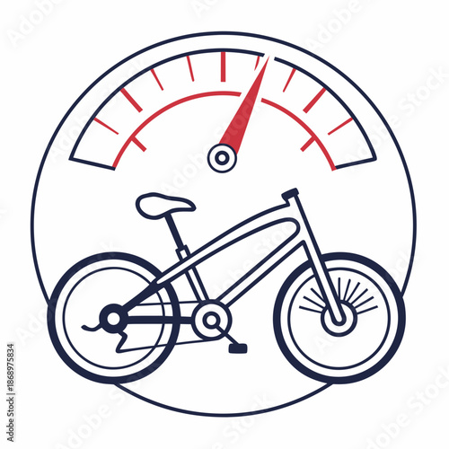 Electric Bike Speed Control Icon Outline Vector Art 1