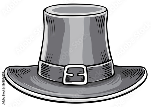 Pilgrim Hat Illustration Celebration Event Tradition Thanksgiving Costume Accessory