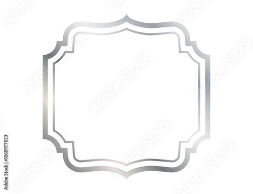 シルバーのシンプルフレーム