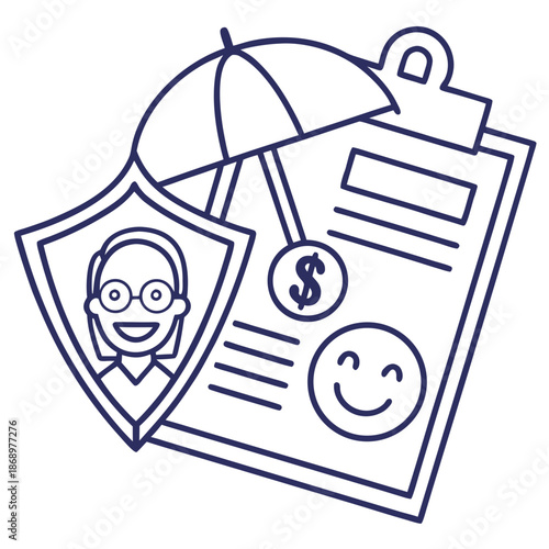 Employee Benefits Package Icon - Health and Welfare Symbol