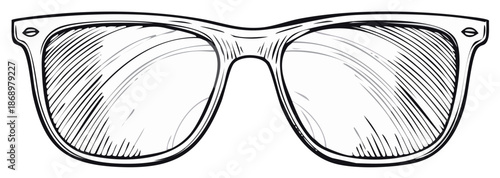 Sunglasses Illustration Black and White Vector Art Eyewear Fashion Accessory