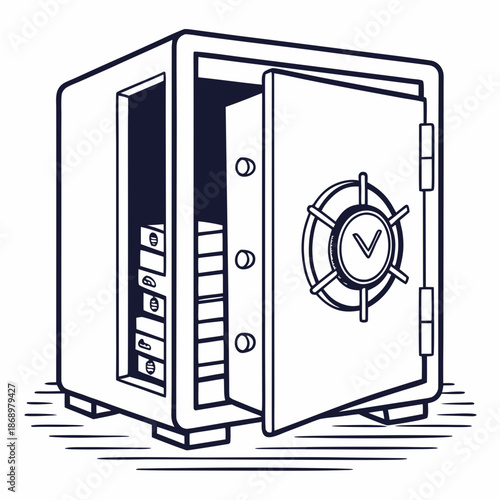 Secure Insurance Document Vault Minimal Icon