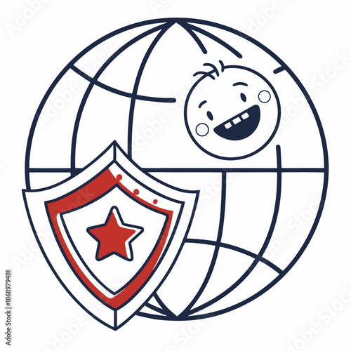 Kids Internet Content Filter Minimal Vector Icon