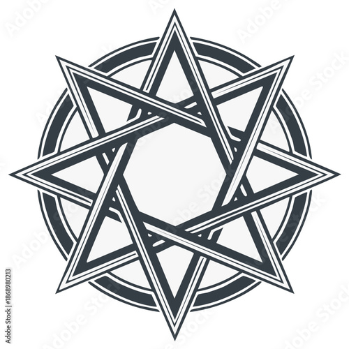 Sacred Geometry Symbol Eight Pointed Star Abstract Pattern