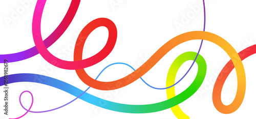 Gradient Curve Shape Ribbon Background. Vector Party Graphic Design.Abstract Color Lines Pattern.  Gradient Color Wave Lines.Abstract Color Lines Pattern. Gradient Curve Shape Ribbon Background.