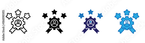 Experience Icon Multi Style Vector Illustration