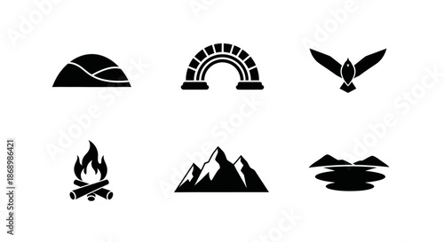 Mountains, Rivers, and Campsites in the Wilderness